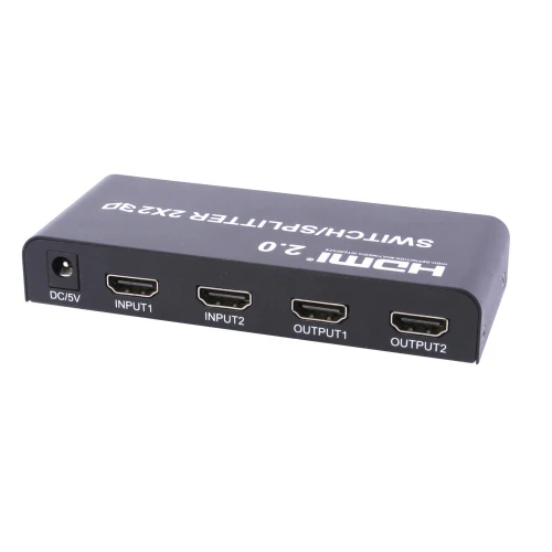 2X2 HDMI Ver 2.0 4K True Matrix Switch Splitter 2 In 2 Out Display W/ Remote - Image 4