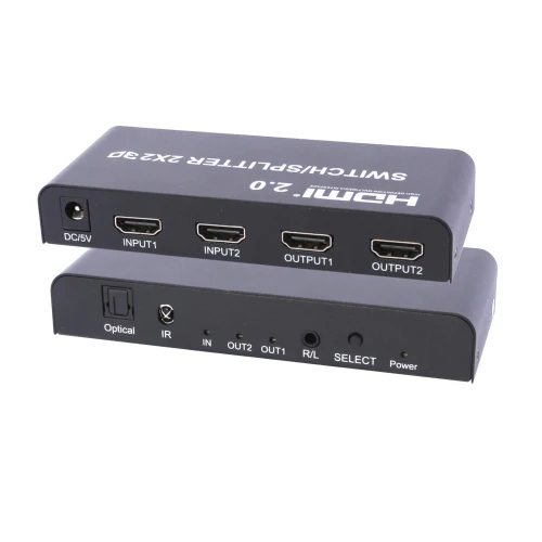 2X2 HDMI Ver 2.0 4K True Matrix Switch Splitter 2 In 2 Out Display W/ Remote - Image 6