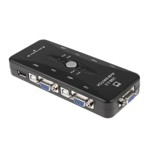4 Port USB KVM Switch Share Monitor Keyboard Mouse - Image 4