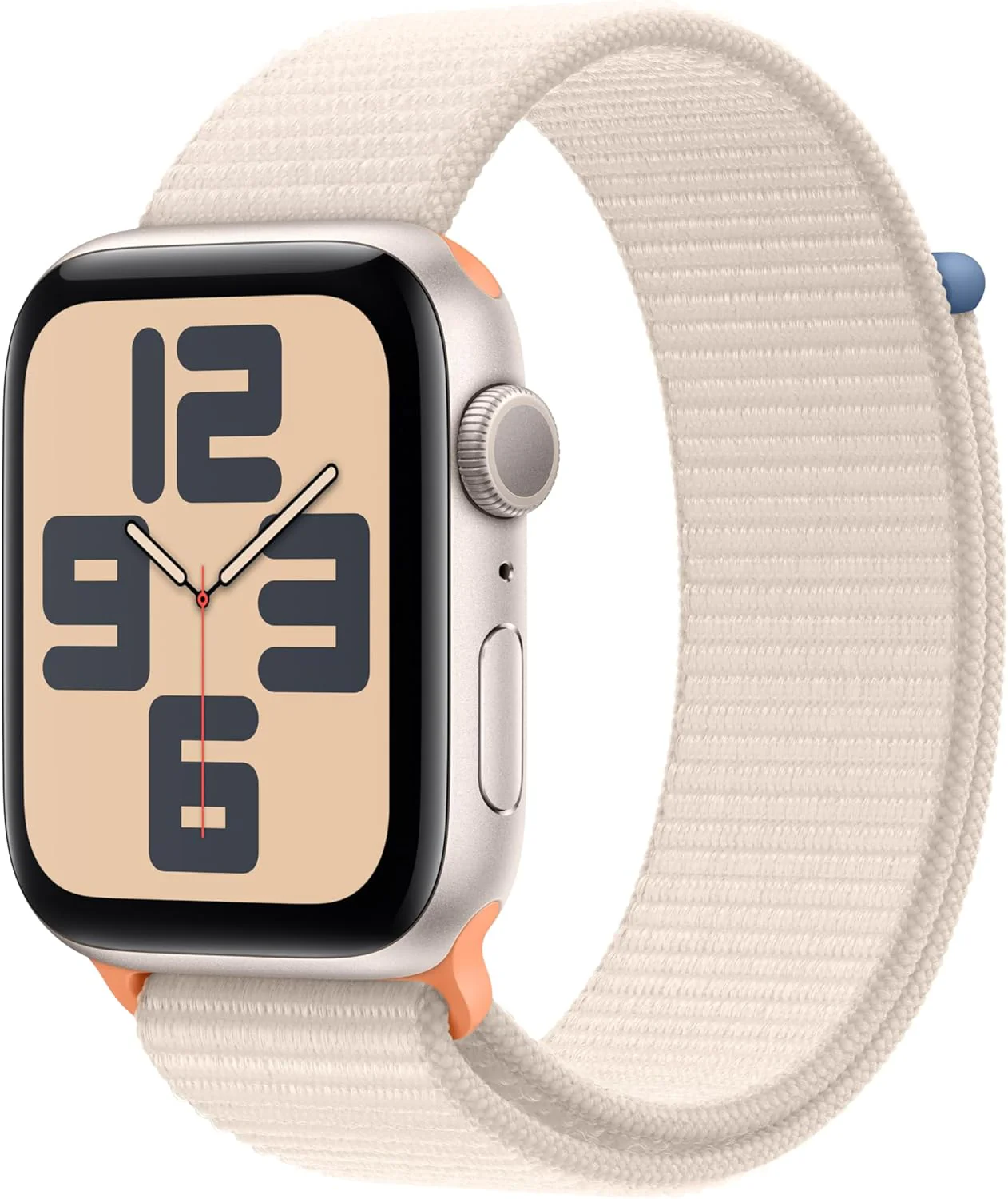 Apple Watch SE 2 (2023) 44mm (GPS) - Starlight Aluminum - Starlight Sport Loop - Size: Any Size - (MR63LL/A | MRE63CL/A)