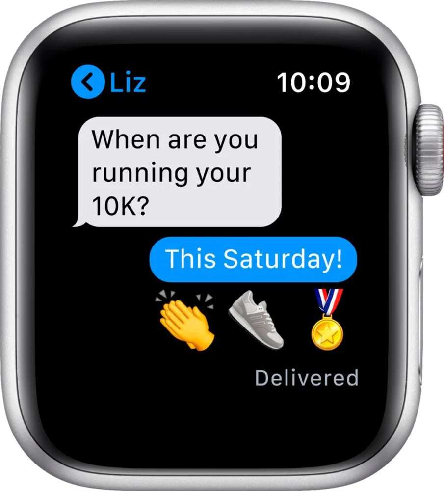 Apple Watch SE (GPS + Cellular) 40mm Silver Aluminum Case with White Sport Band - Silver - Image 5