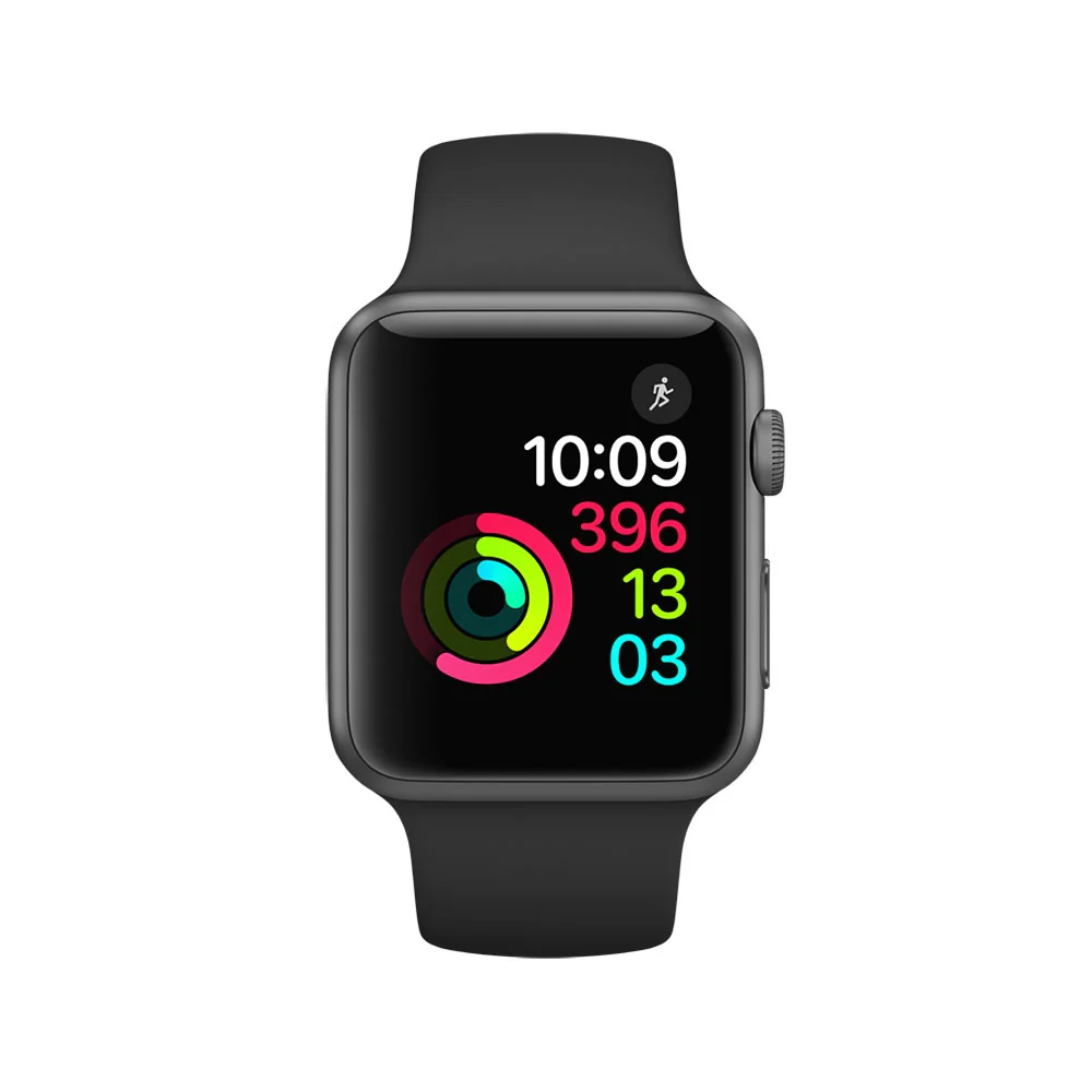 Apple Watch Series 1 42mm Space Gray Aluminum Case - Black Sport Band (MP032LL/A) - Image 2