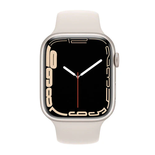 Apple Watch Series 7 (GPS ) 41mm Starlight Aluminum Case with Starlight Sport Band (MKMY3VC) - Image 2