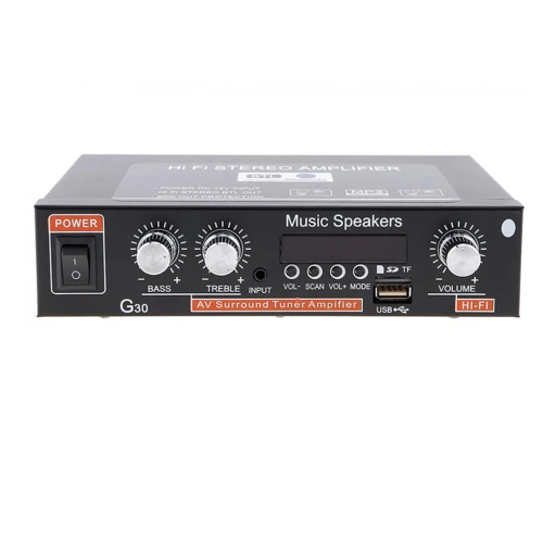 Car Audio Power Amplifier FM Radio Player G30 HiFi Bluetooth Support SD/USB/DVD / MP3 with Remote Controller for Car Motorcycle Home - Image 2