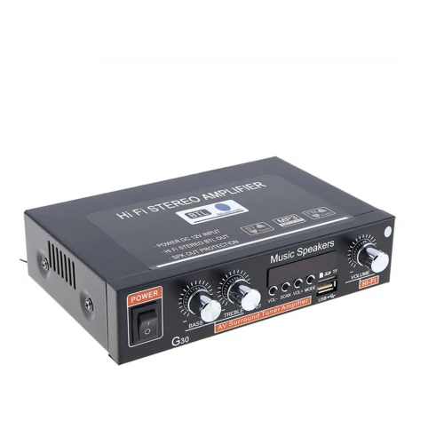 Car Audio Power Amplifier FM Radio Player G30 HiFi Bluetooth Support SD/USB/DVD / MP3 with Remote Controller for Car Motorcycle Home - Image 3