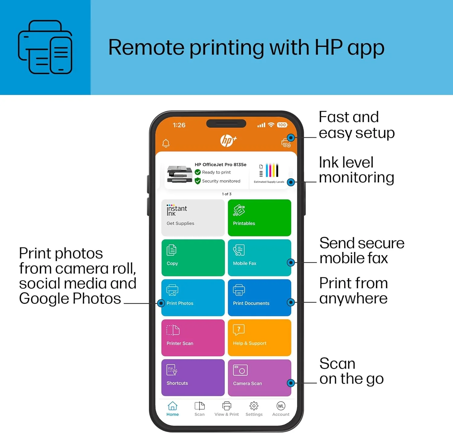 HP OfficeJet Pro 8135e All-in-One Printer - Image 4