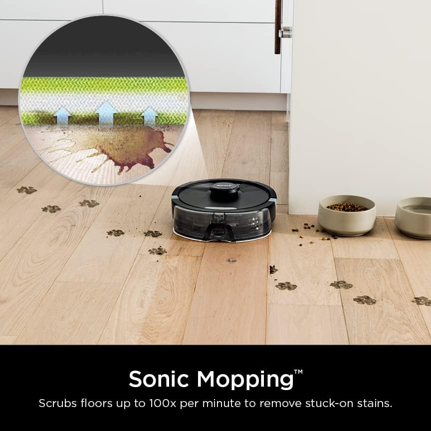 ****Clearance*** Shark AI Ultra Robot Vacuum and Mop with Matrix Clean Navigation, CleanEdge Technology, Perfect for Pet Hair, Compatible with Alexa, Black - Image 4
