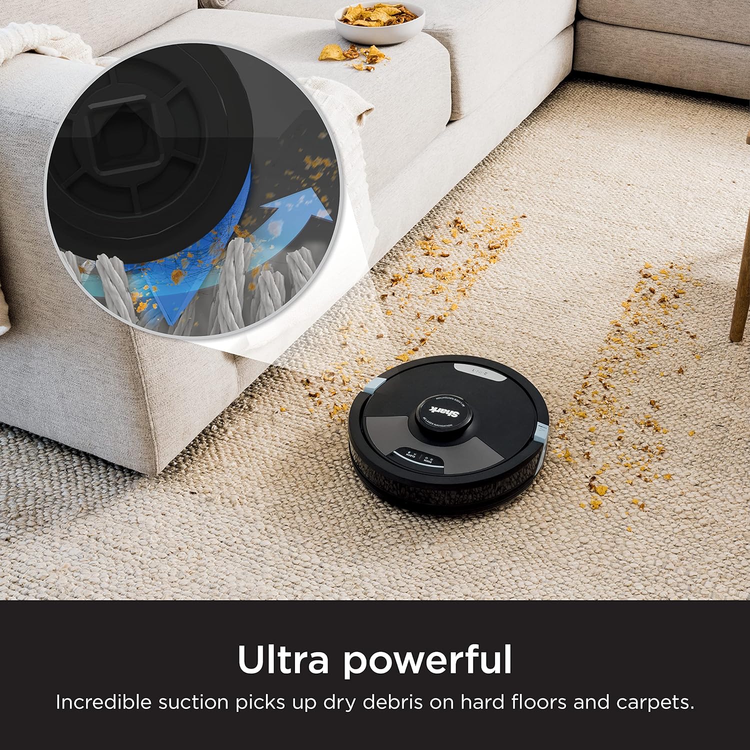 ****Clearance*** Shark AI Ultra Robot Vacuum and Mop with Matrix Clean Navigation, CleanEdge Technology, Perfect for Pet Hair, Compatible with Alexa, Black - Image 7