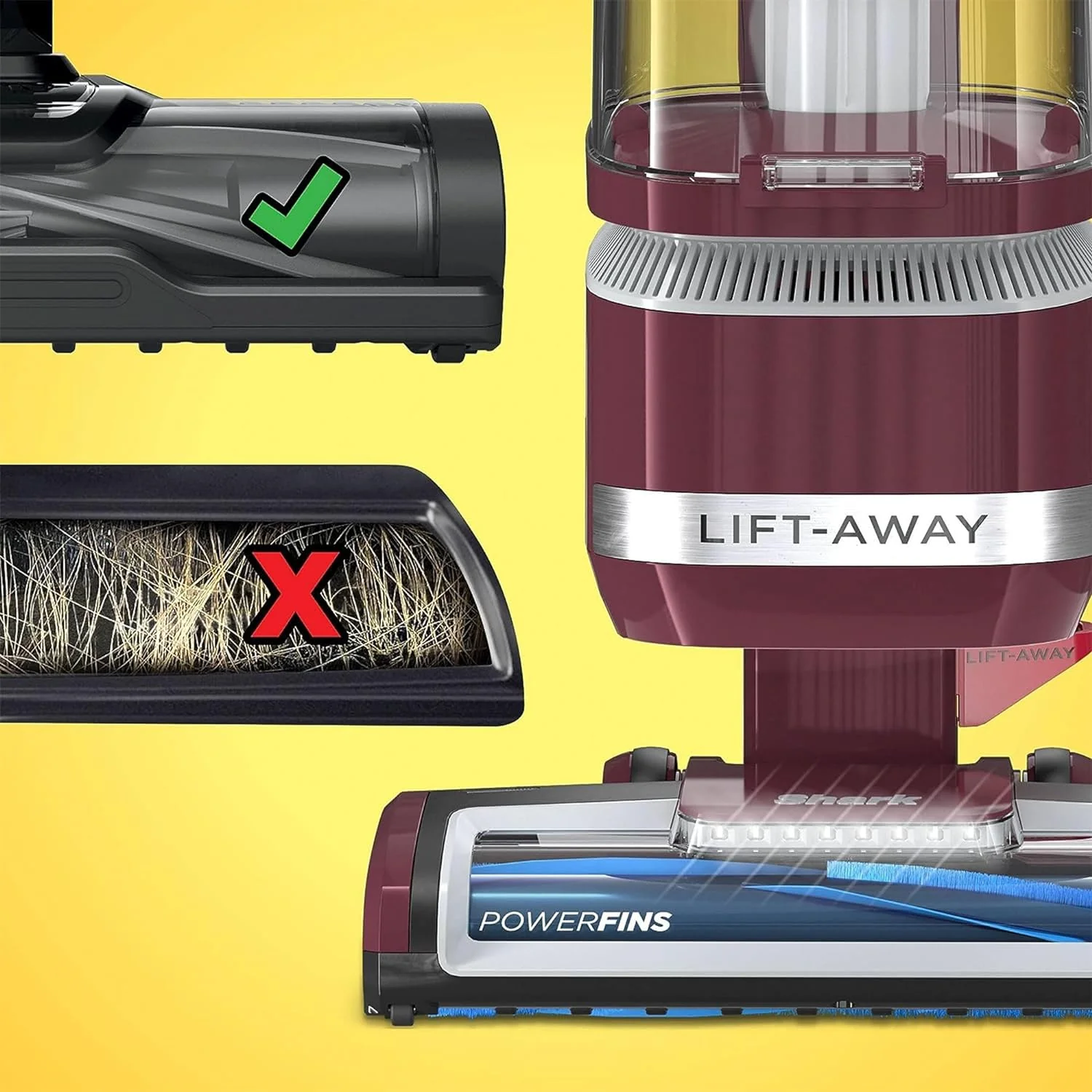 Shark LA401 Navigator Lift Away ADV Upright Vacuum with PowerFins Brush Roll, LED Headlights and Advanced Swivel Steering - Image 2
