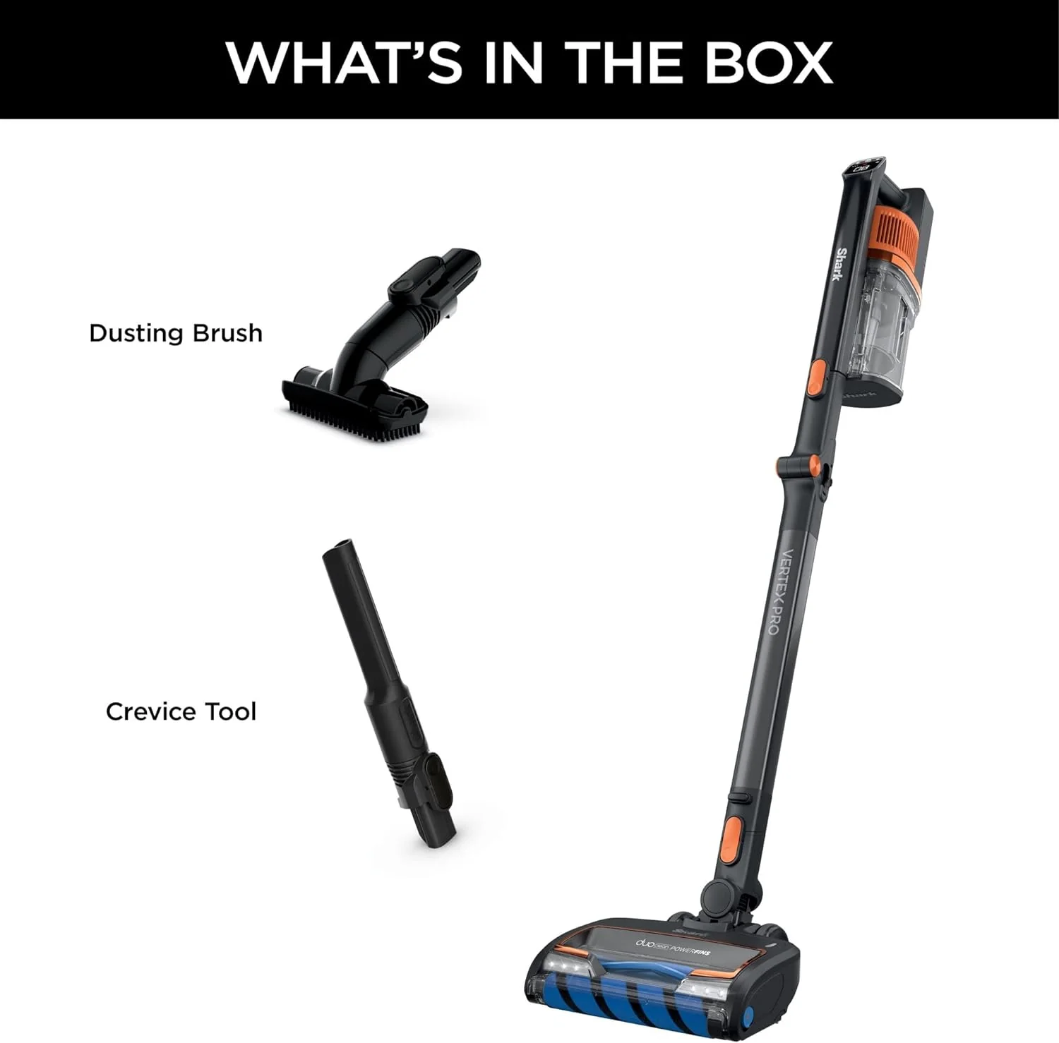 ****CLEARANCE**** SHARK Shark IZ640H Cordless Stick Vacuum Vertex Pro with Duo Clean Power Fins and Self-Cleaning Brushroll, BlacK - Image 9