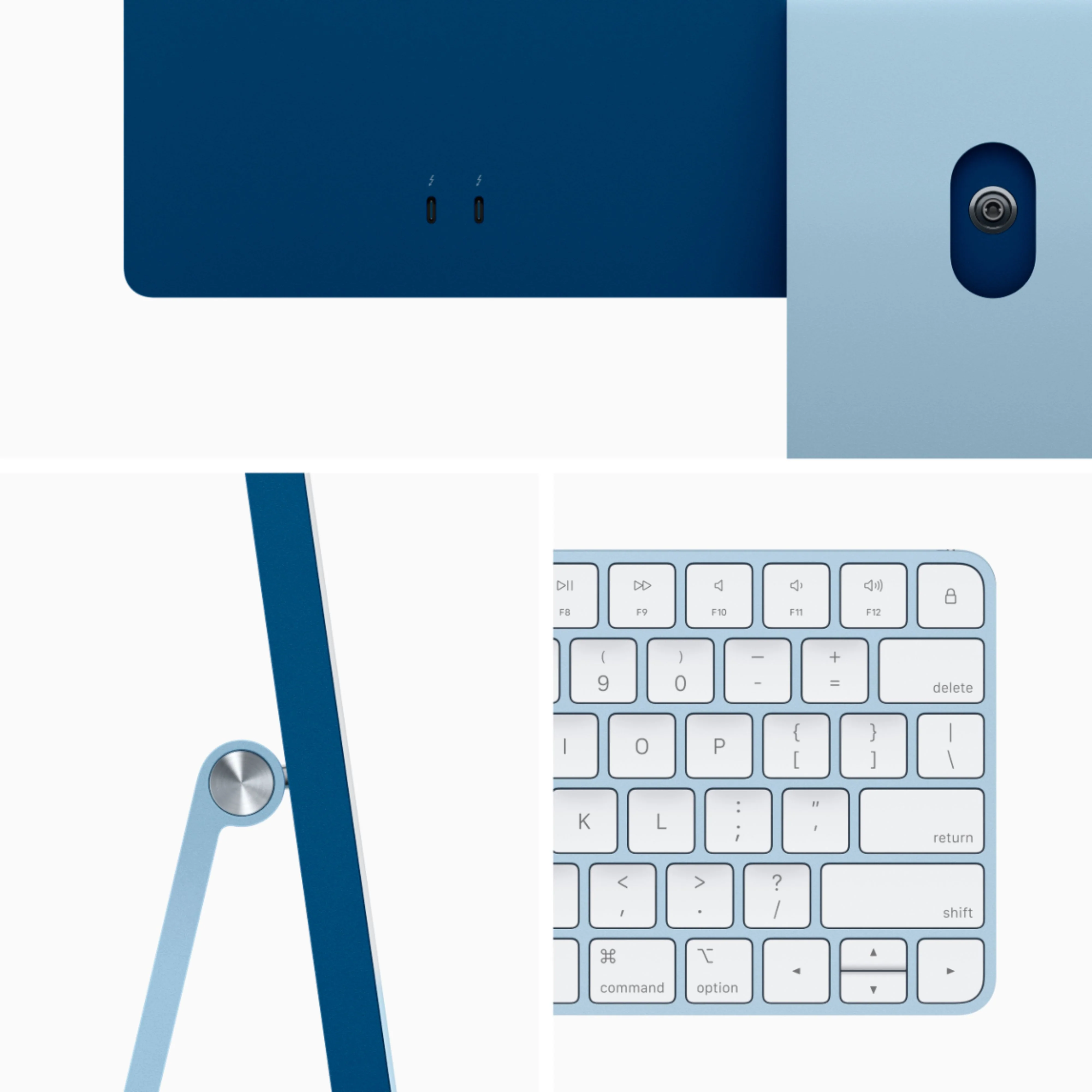 Apple iMac 24" 4.5K Retina display (Spring 2021) (MJV93LL/A) (M1 3.20 GHz / 256GB SSD / 8GB RAM / 7-Core GPU) - Blue - Image 3