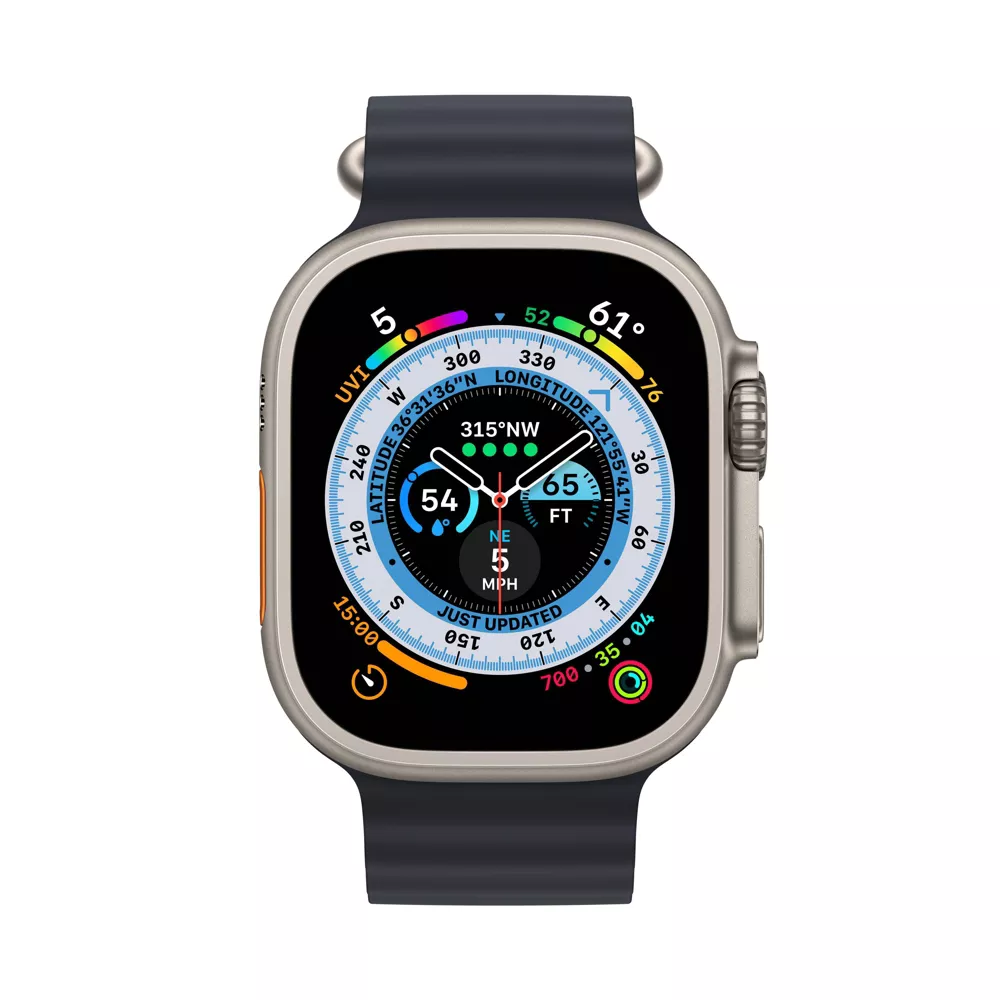 Apple Watch Ultra 49mm (GPS+CELLULAR) Titanium Case with Midnight Band (MQET3LL/A) - Image 2