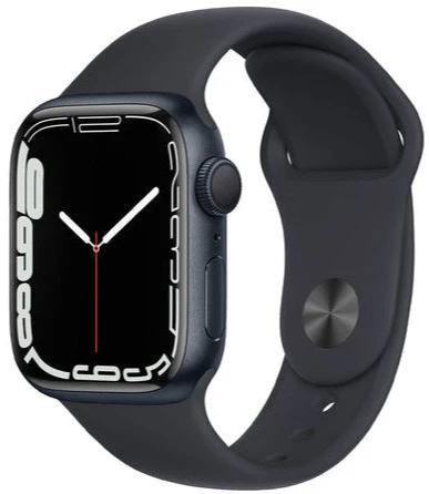Apple Watch Series 7 (GPS) 45mm Midnight Aluminum Case with Midnight Sport Band (MKN53LL)