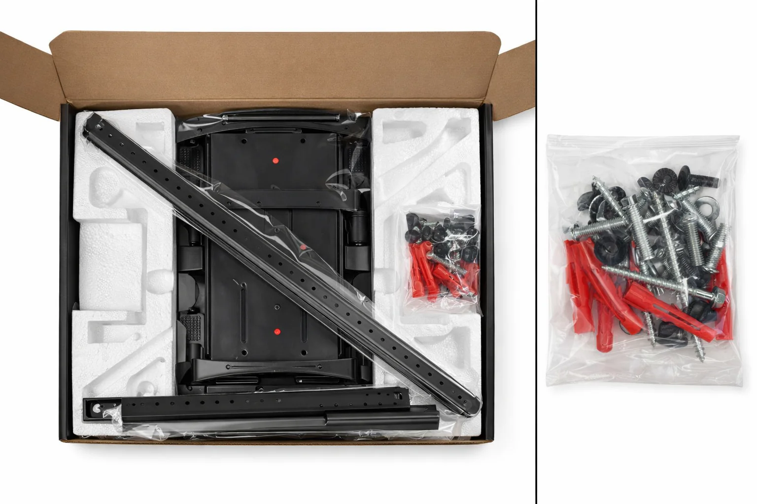 40-75 inch Full Motion TV Wall Mount Dual Articulating Arms up to 100 lbs and Max VESA 600 x 400mm, Wall Mount TV Bracket Swivel and Tilt Black (Model-767-L600) - Image 12