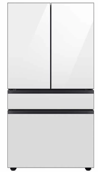Samsung 23 cu. ft. Bespoke 4-Door French Door Refrigerator with Beverage Center // White Glass (RF23BB860012)