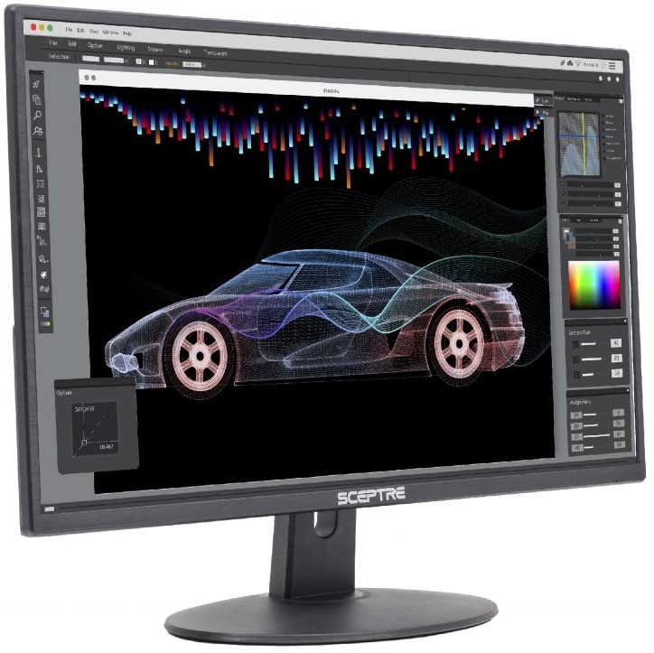 Sceptre 24" Ultra Thin 75Hz 1080p LED Monitor 2x HDMI VGA Build-in Speakers, Metallic Black ( E248W-19203R ) - Image 3