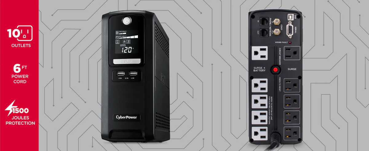 CyberPower 1350VA Battery Backup with Surge Protection - Image 3