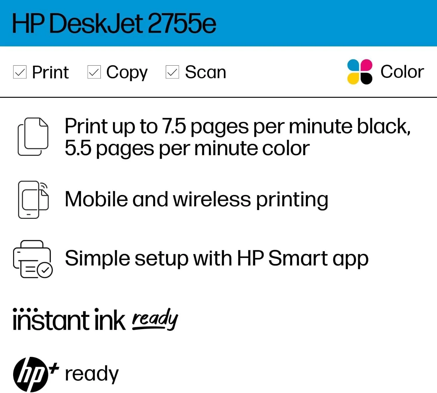 HP DeskJet 2755e All-in-One Printer with 3 Months Free Ink - Image 7
