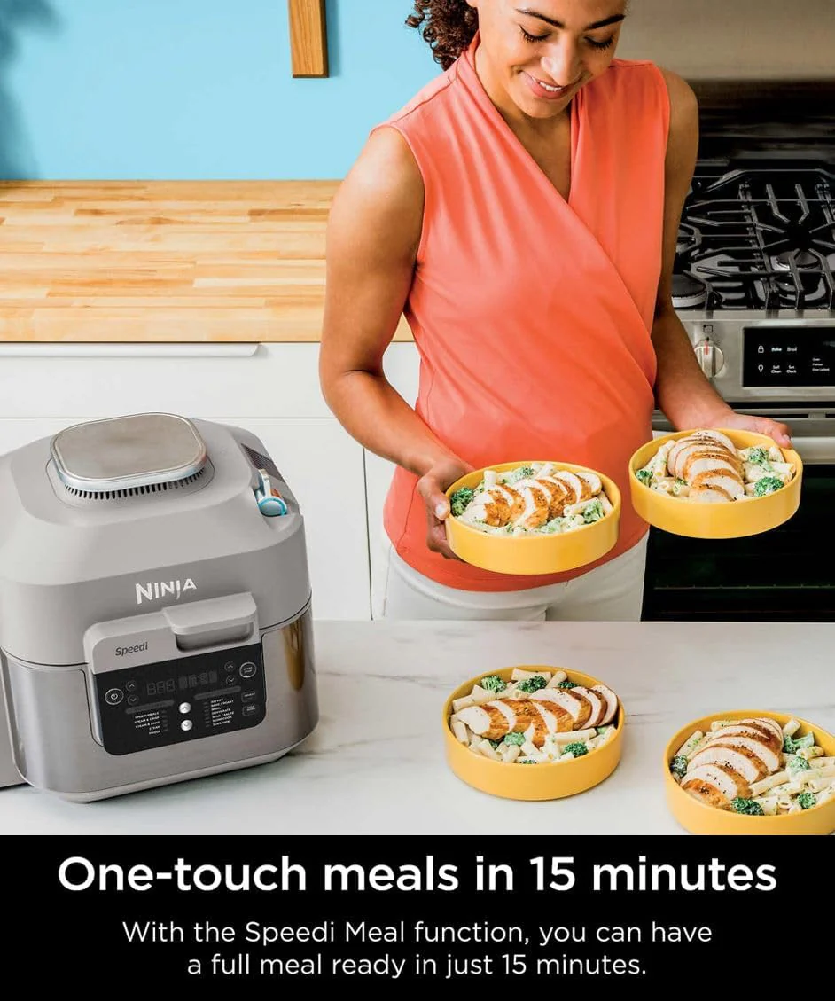 Ninja Speedi Rapid Cooker & Air Fryer, 6-Quart Capacity, 12-in-1 Functions to Steam, Bake, Roast, Sear, Saut, Slow Cook, Sous Vide & More, 15-Minute Speedi Meals All In One Pot, Light Gray - Image 2