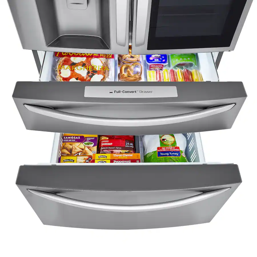 LG - 29.5 Cu. Ft. 4-Door French Door-in-Door Smart Refrigerator with Craft Ice (LRMVS3006S) - Stainless Steel - Image 11