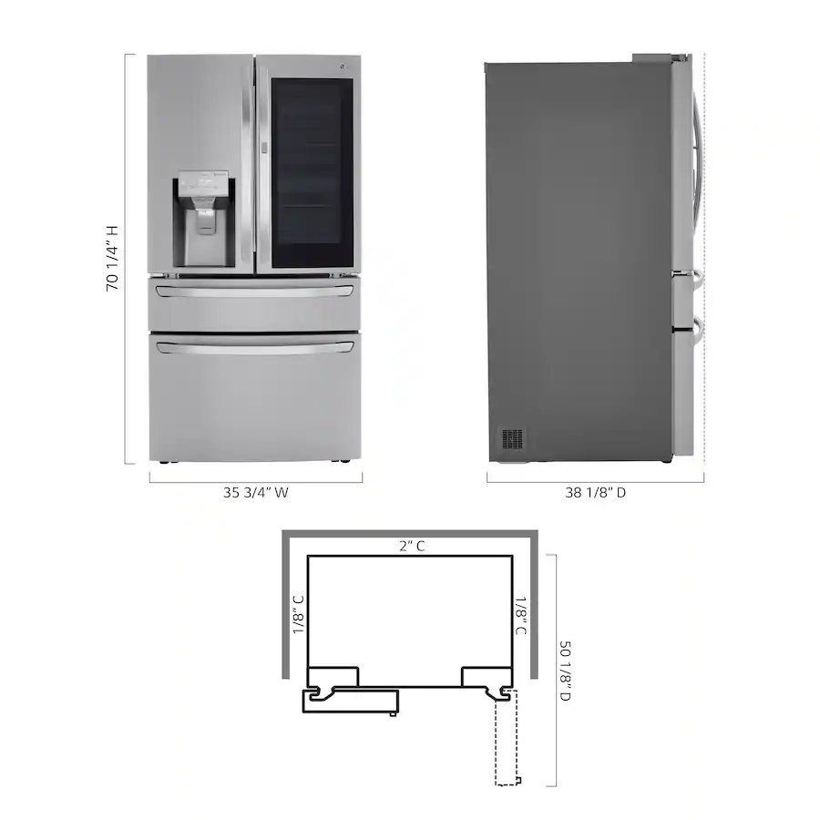 LG - 29.5 Cu. Ft. 4-Door French Door-in-Door Smart Refrigerator with Craft Ice (LRMVS3006S) - Stainless Steel - Image 21