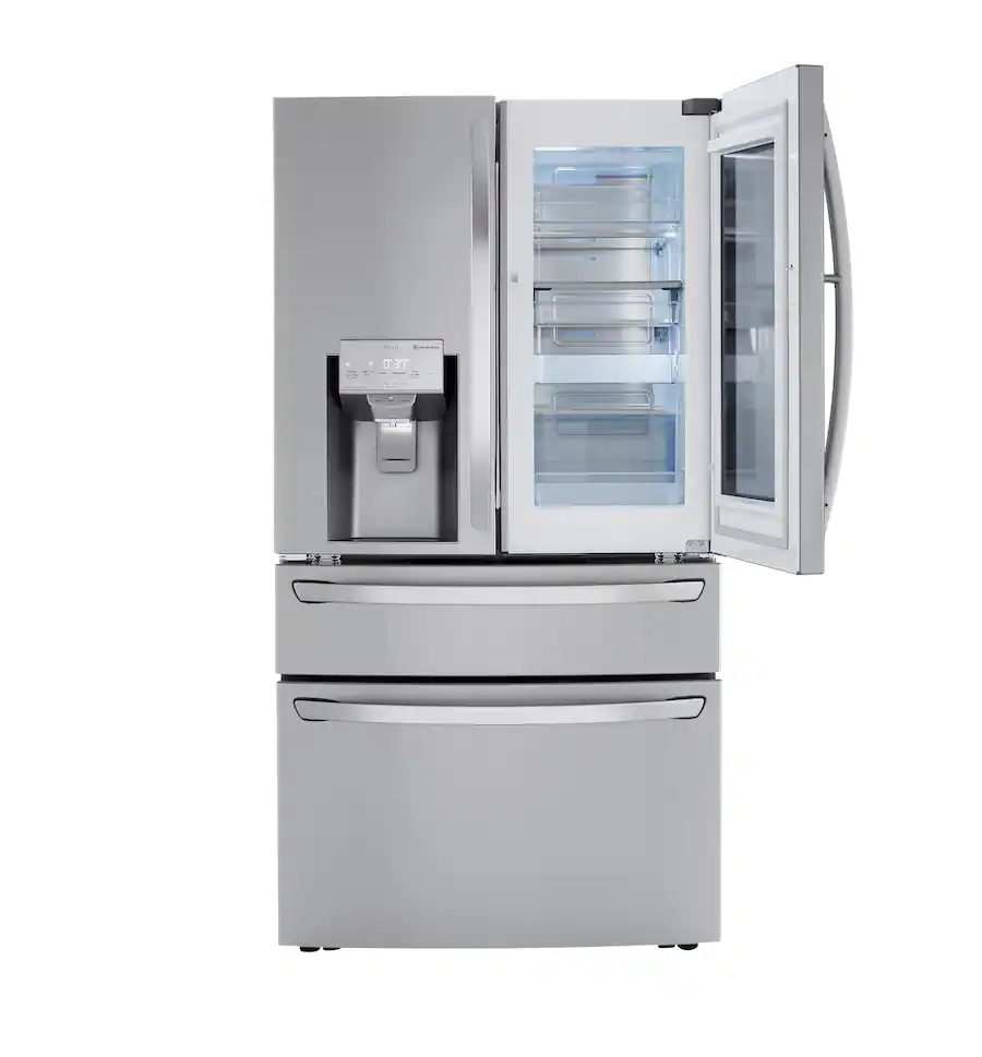 LG - 29.5 Cu. Ft. 4-Door French Door-in-Door Smart Refrigerator with Craft Ice (LRMVS3006S) - Stainless Steel - Image 3