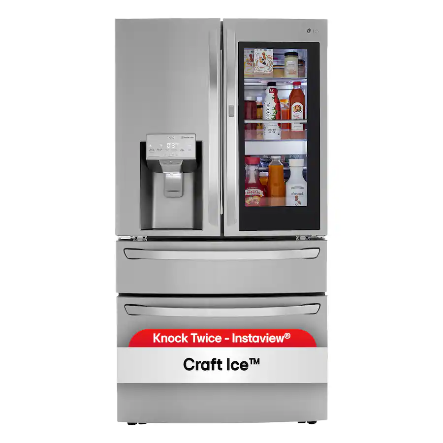 LG - 29.5 Cu. Ft. 4-Door French Door-in-Door Smart Refrigerator with Craft Ice (LRMVS3006S) - Stainless Steel - Image 9