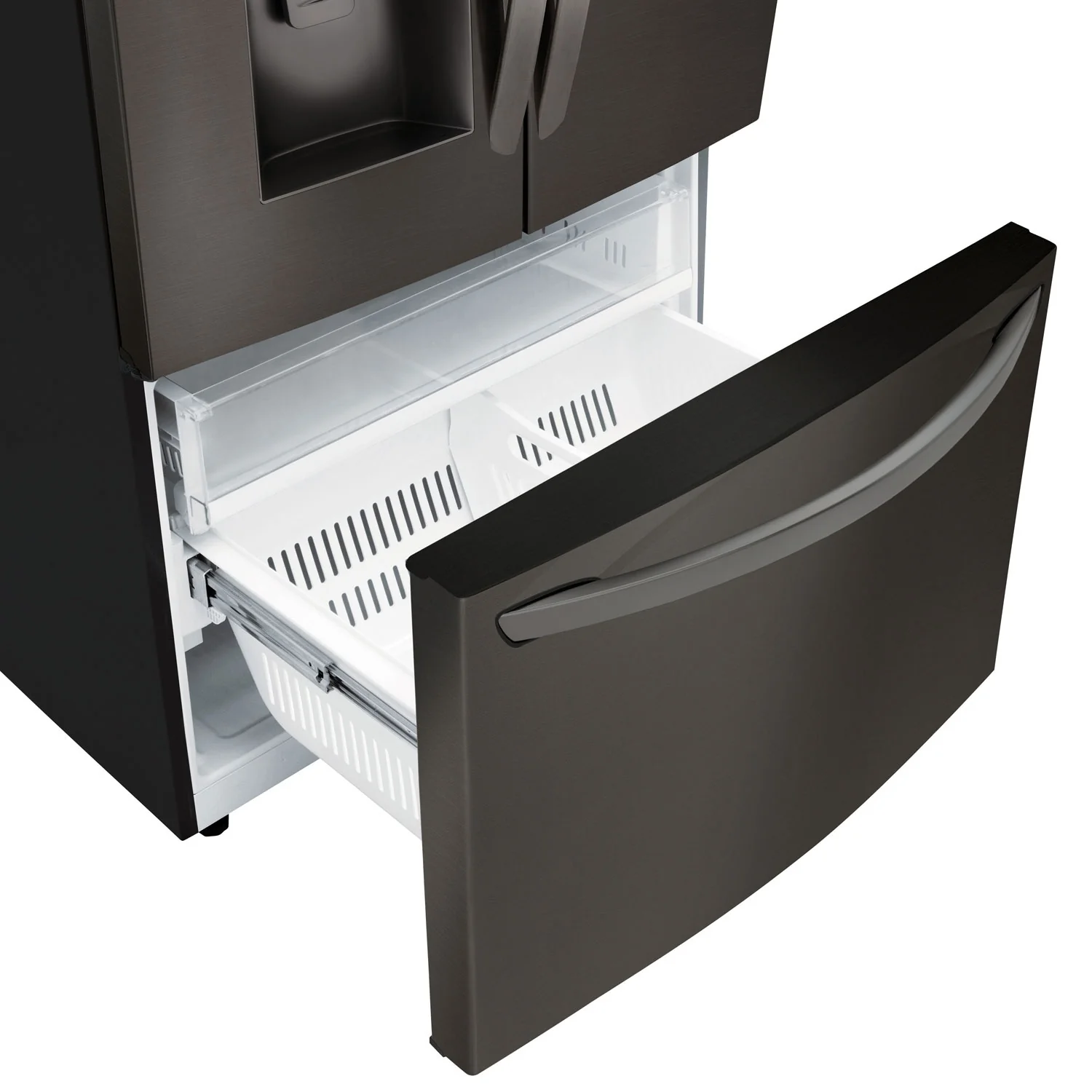 LG 36" 27.7 Cu. Ft. French Door Refrigerator w/ Water & Ice Dispenser (LRFS28XBD) - Black Stainless Steel - Image 11