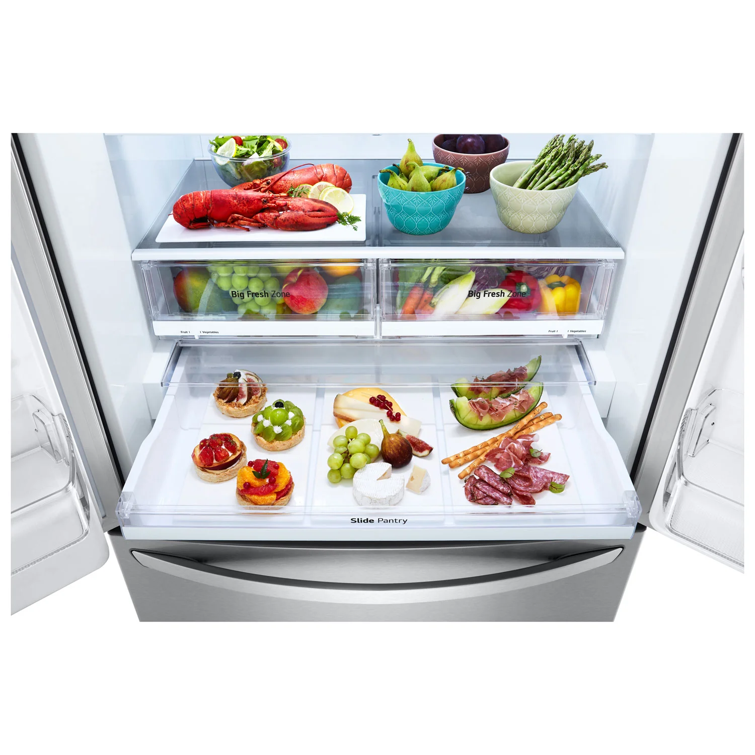 LG 36" 29 Cu. Ft. French Door Refrigerator with Water Dispenser (LRFWS2906S) - Stainless Steel - Image 12