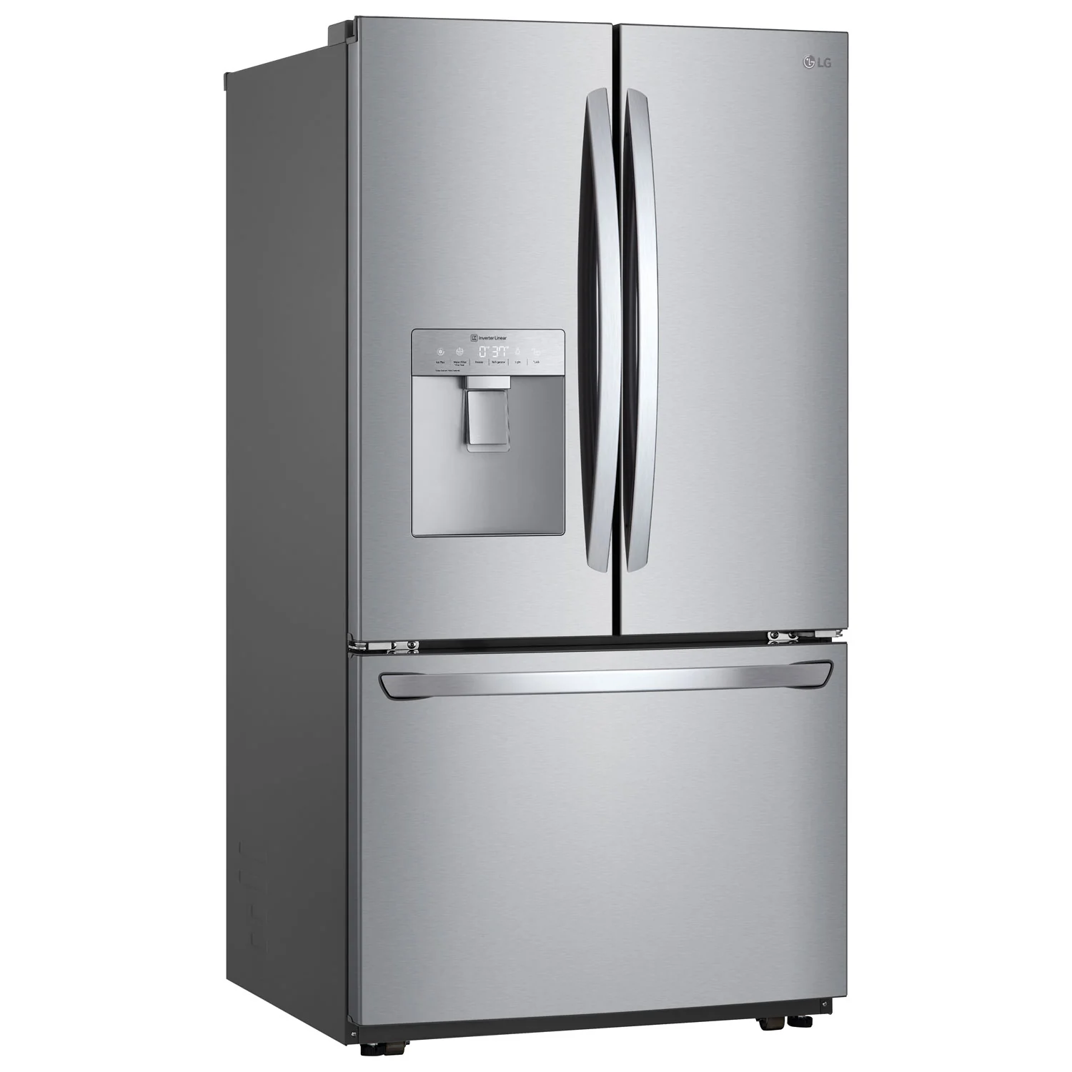 LG 36" 29 Cu. Ft. French Door Refrigerator with Water Dispenser (LRFWS2906S) - Stainless Steel - Image 2