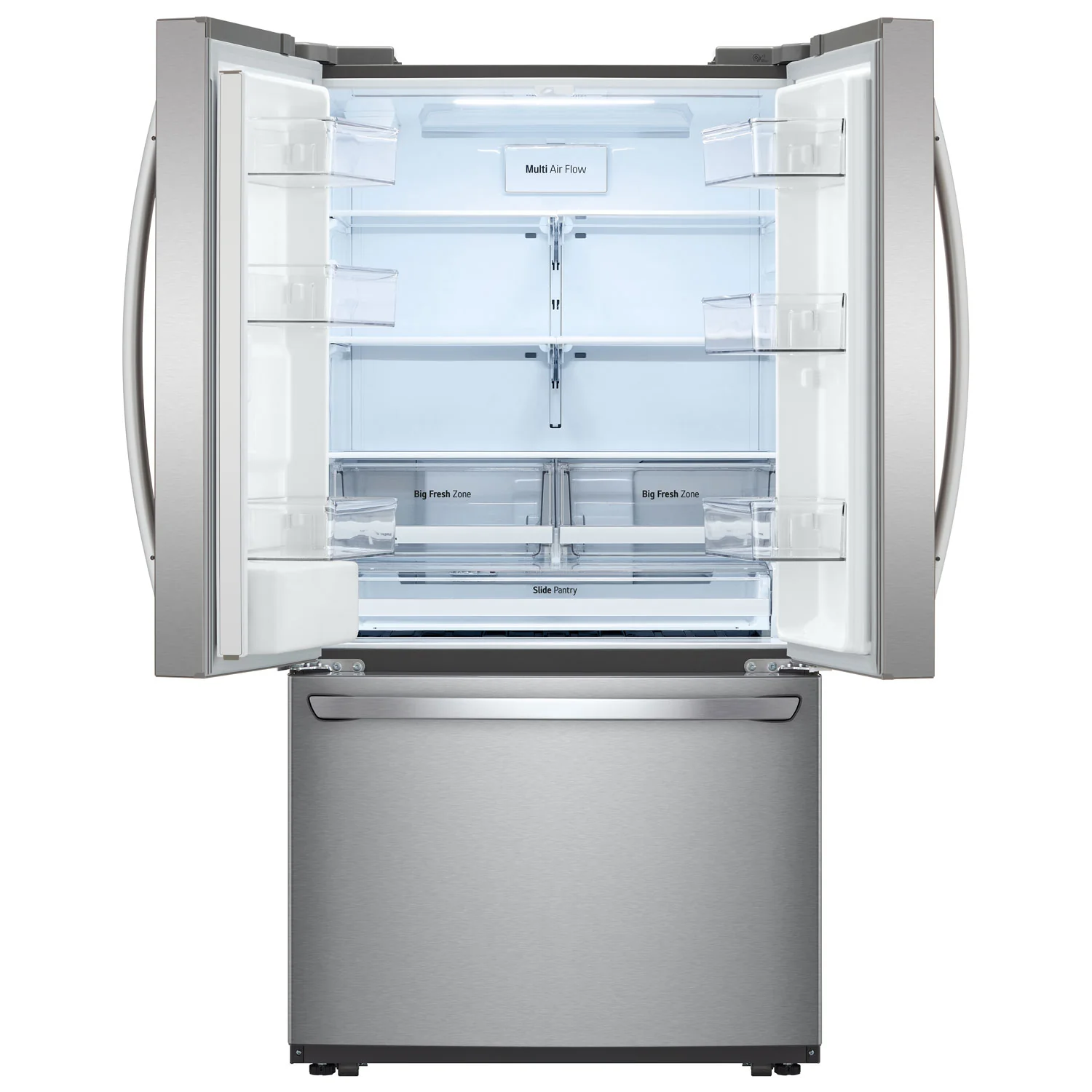LG 36" 29 Cu. Ft. French Door Refrigerator with Water Dispenser (LRFWS2906S) - Stainless Steel - Image 6