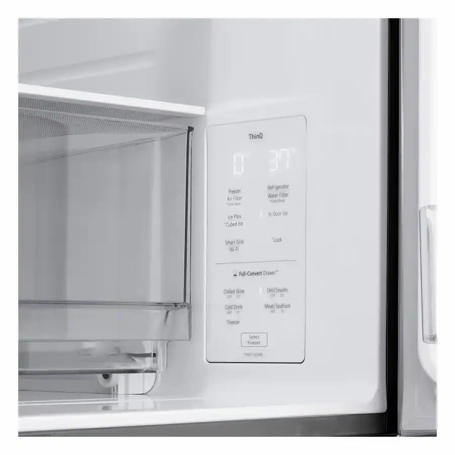 LG - Counter-Depth MAX 24.5 Cu. Ft. 4-Door French Door Smart Refrigerator with Full-Convert Drawer (LF25G8330S) - Stainless Steel - Image 13