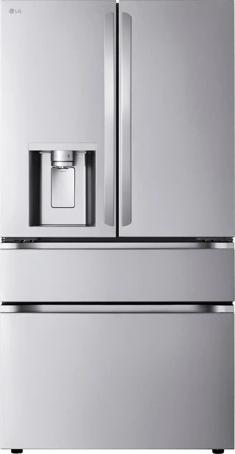 LG - Counter-Depth MAX 24.5 Cu. Ft. 4-Door French Door Smart Refrigerator with Full-Convert Drawer (LF25G8330S) - Stainless Steel - Image 3