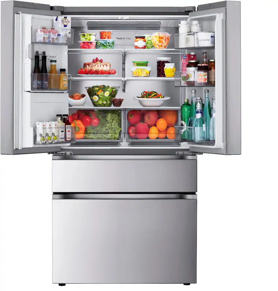 LG - Counter-Depth MAX 24.5 Cu. Ft. 4-Door French Door Smart Refrigerator with Full-Convert Drawer (LF25G8330S) - Stainless Steel - Image 6