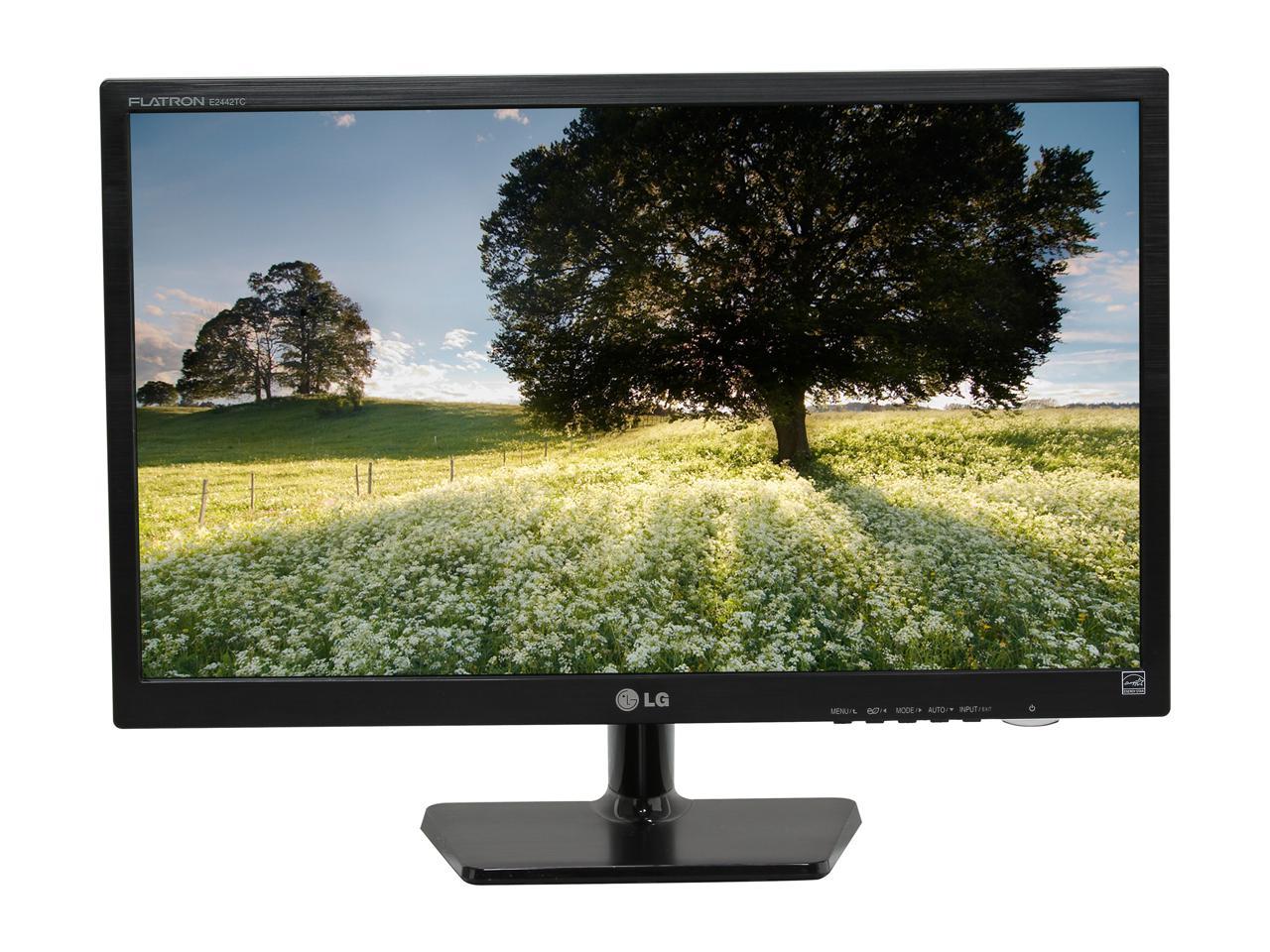 LG E2442TC-BN Black 24" 5ms Widescreen LED Backlight LCD Monitor 250 cd/m2 DFC 5,000,000:1 (1000:1) - Image 2