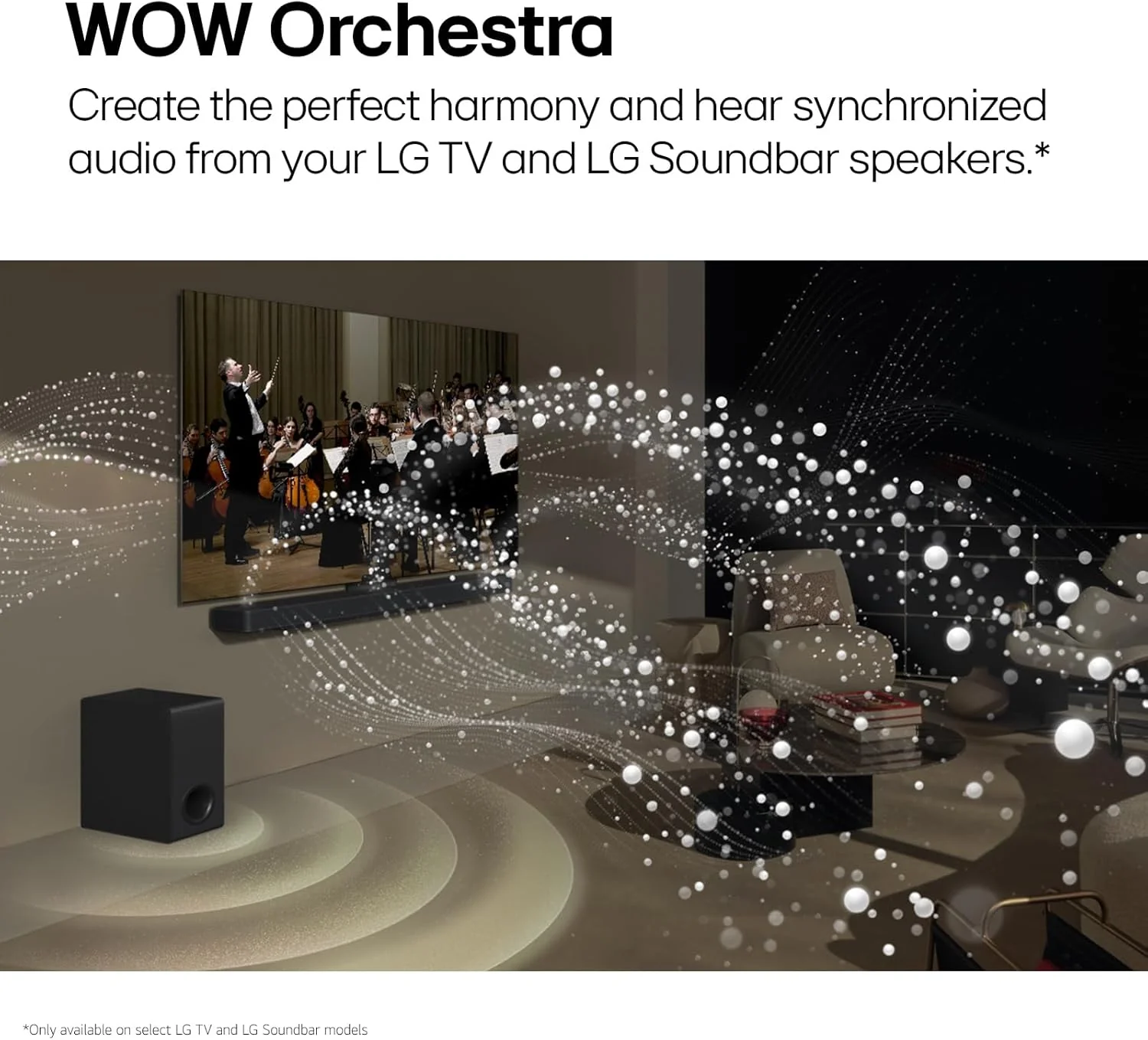 LG SC9S 3.1.3-Channel Perfect Matching Soundbar to the OLED evo C Series TV, Dolby Atmos, WOW Orchestra, WOWCAST Built-in with Wireless Dolby Atmos, Wireless Subwoofer - Image 7