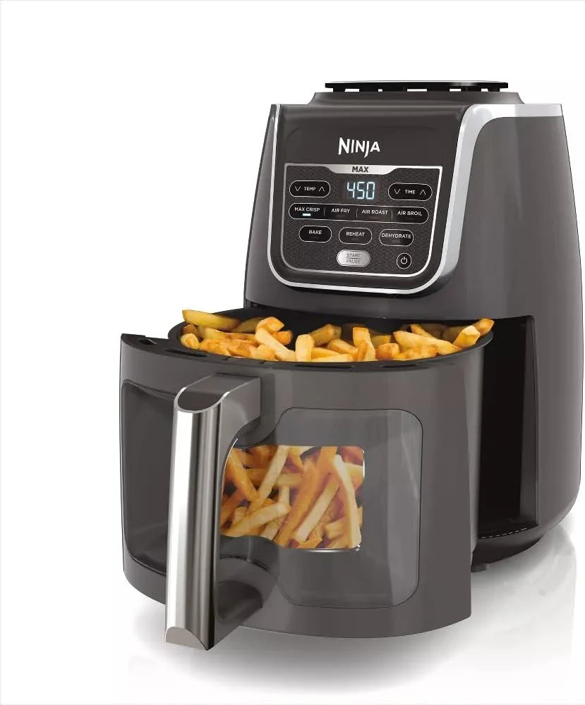 Ninja AF171 EzView Max XL Air Fryer that Cooks, Crisps, Roasts, Broils, Bakes, Reheats & Dehydrates, with 5.5 Quart Capacity, and a EzView Window