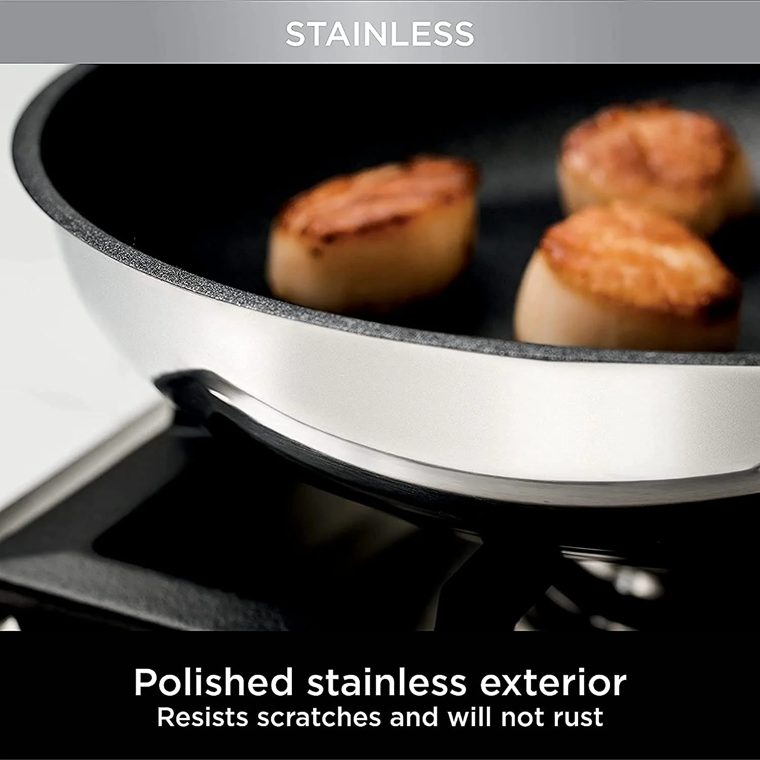 Ninja C39500 Foodi NeverStick Premium Hard-Anodized 10-Piece Cookware Set, Guaranteed to Never Stick, Nonstick, Durable, Oven Safe to 500F - Image 6