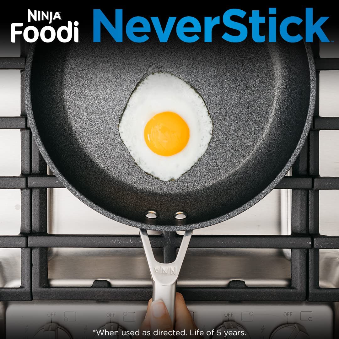 Ninja C39600 Foodi NeverStick Premium Hard-Anodized 13-Piece Cookware Set, Guaranteed to Never Stick, Nonstick, Durable, Oven Safe to 500??F, Grey - Image 9