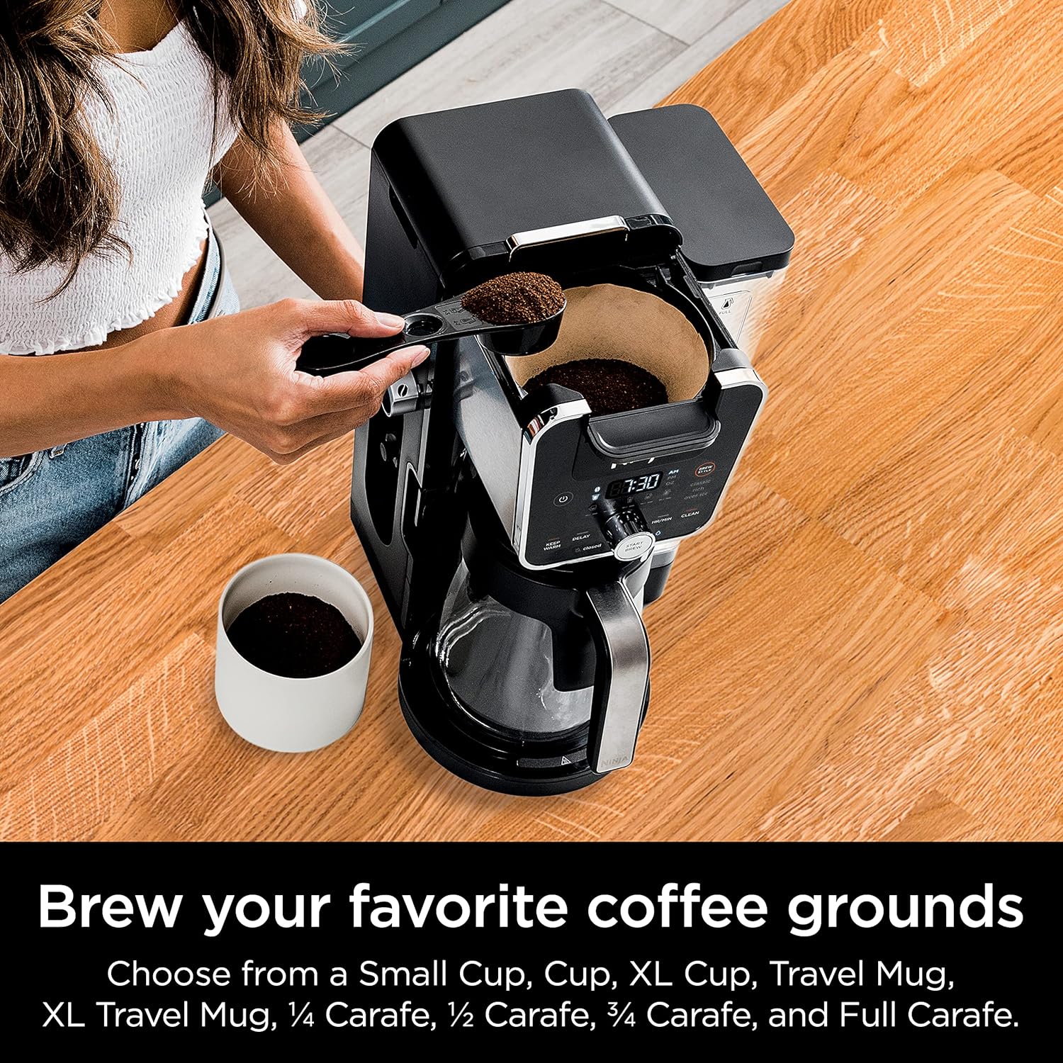 Ninja CFP201 DualBrew 12-Cup Drip, Single-Serve for Coffee Pods, Black - Image 8