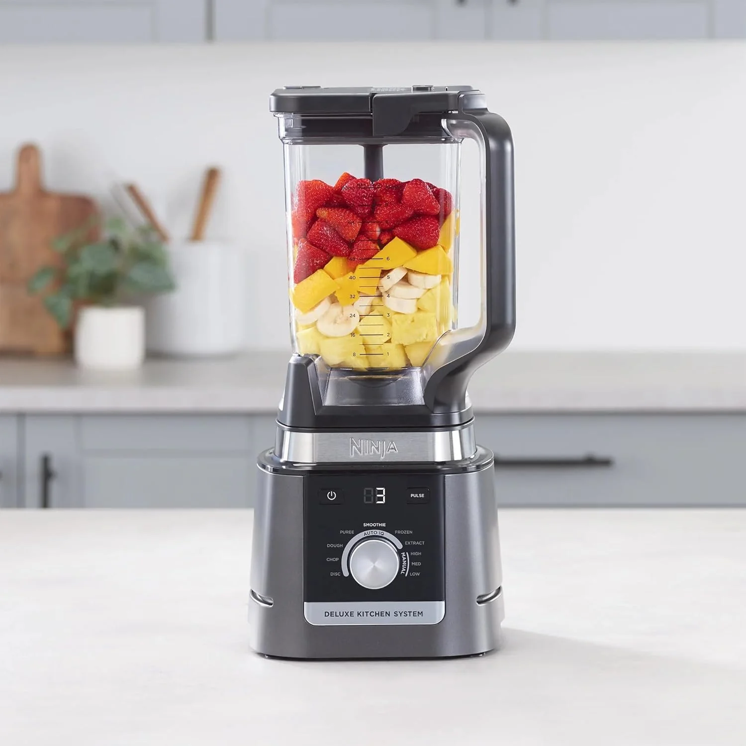 Ninja CO905KS Deluxe Kitchen System, 1600 WP Auto-IQ Base, 88-oz. Picther, 9-cup Deluxe Food Processor, (2) 24-oz. Single-Serve Cups - Image 2