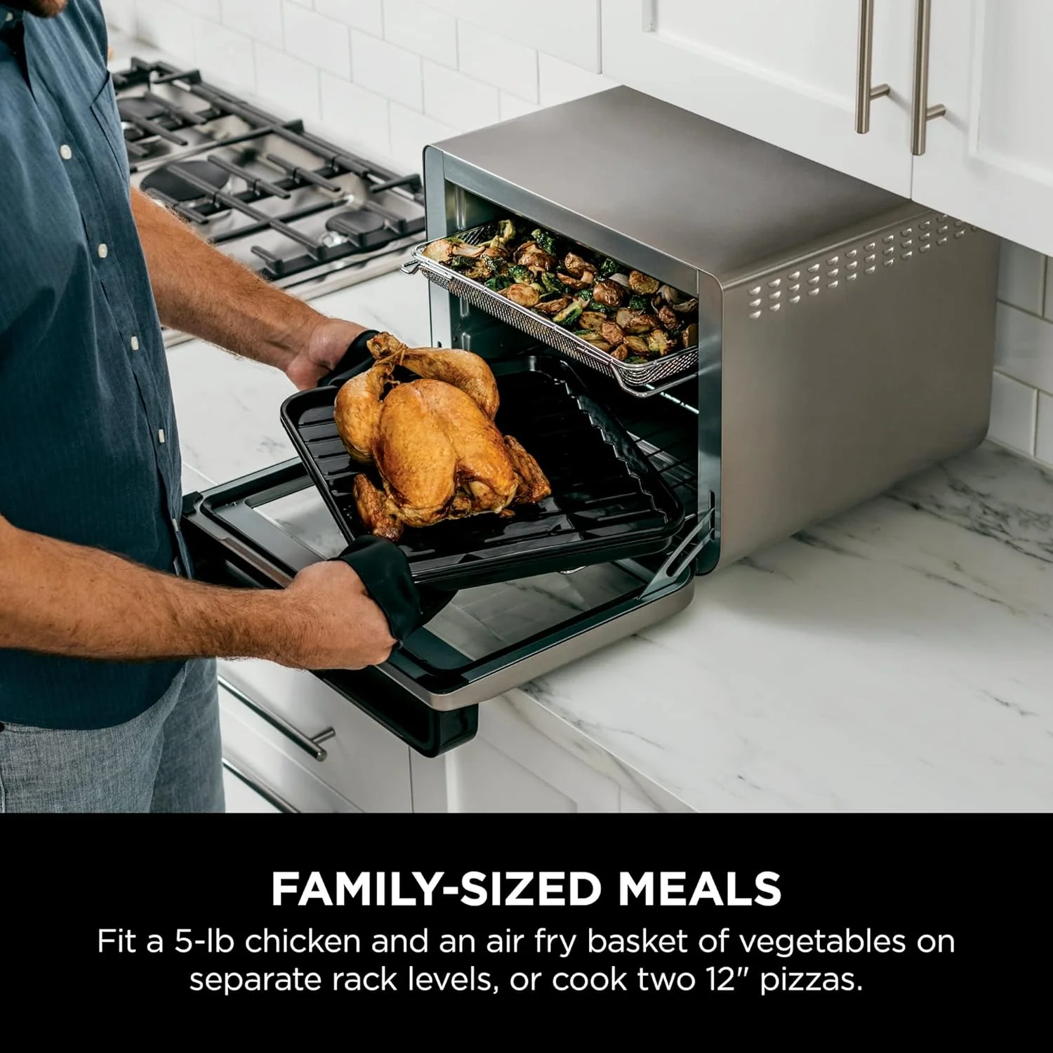 Ninja-DT200-Foodi-8-in-1-XL Pro Air Fry Oven Large Countertop Convection Oven - Image 4