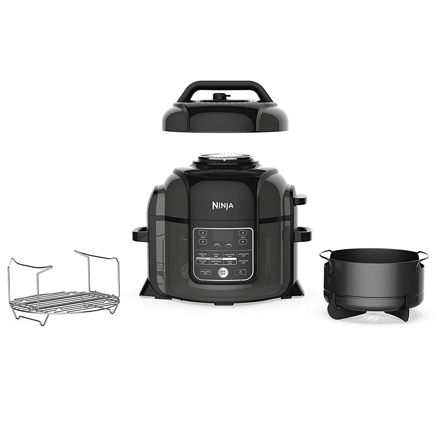 Ninjia Foodi Cooker, Pressure Cooker, Air Fryer All-in-One 6.5 qt White/Black (OP302HW) - Image 2