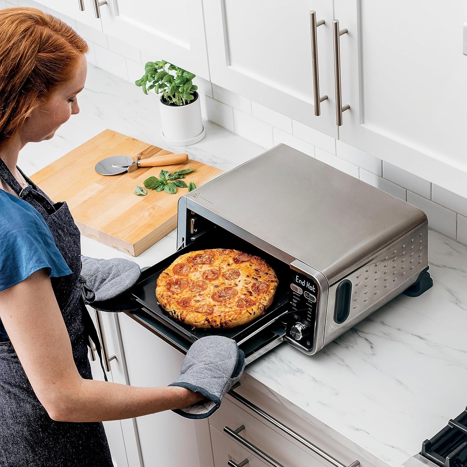 Ninja FT205CO Digital Air Fry Pro Countertop 10-in-1 Oven w/Extended Height, XL Capacity, Flip Up & Away Storage, with Air Fry Basket, Sheet Pan, Broil Rack, Wire Rack & Crumb Tray, Silver - Image 2