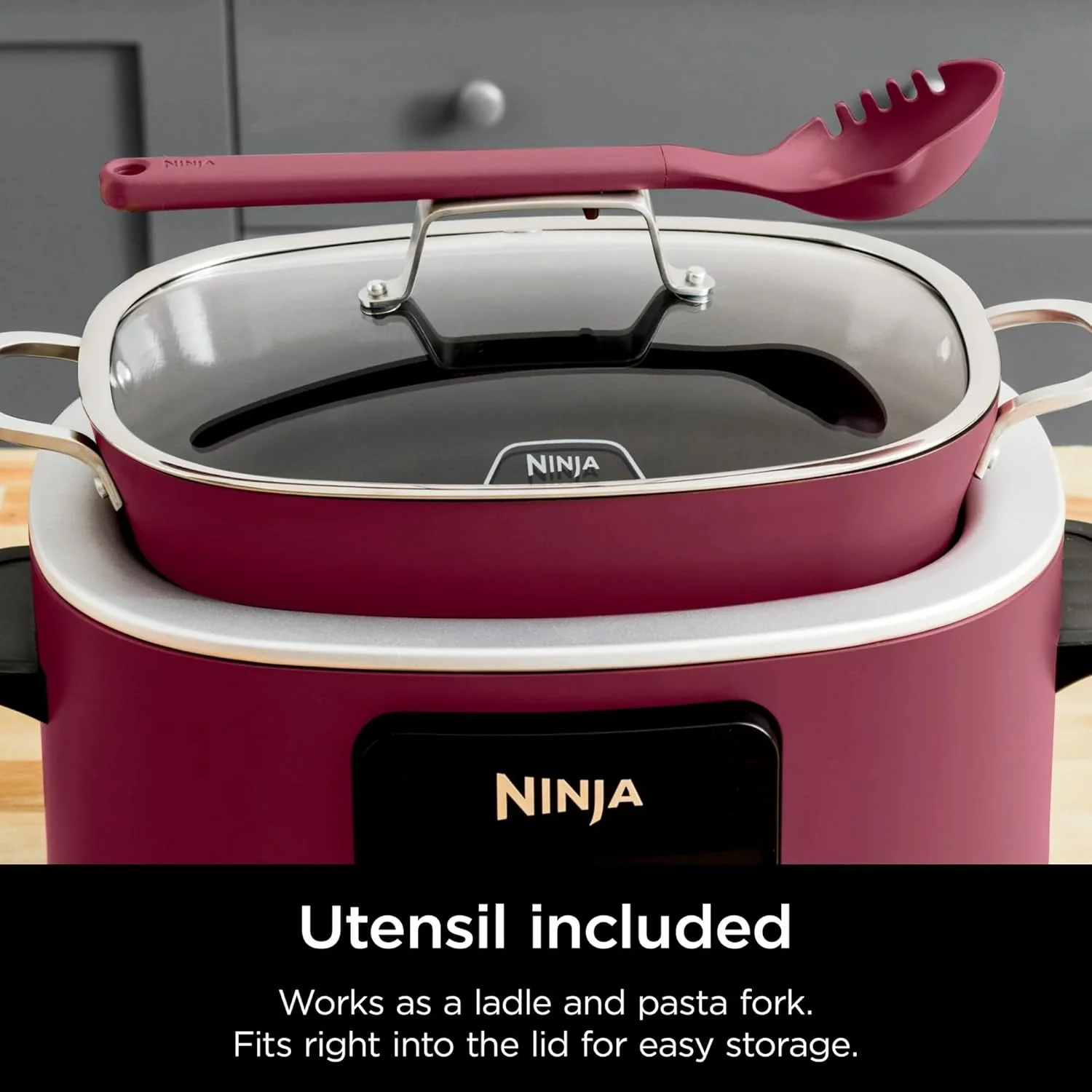 Ninja MC1000 Foodi PossibleCooker 8.5 Quart Multi-Cooker, with 4-in-1 Slow Cooker, Dutch Oven & More, Glass Lid & Integrated Spoon, Nonstick, Oven Safe Pot to 500°F - Image 6