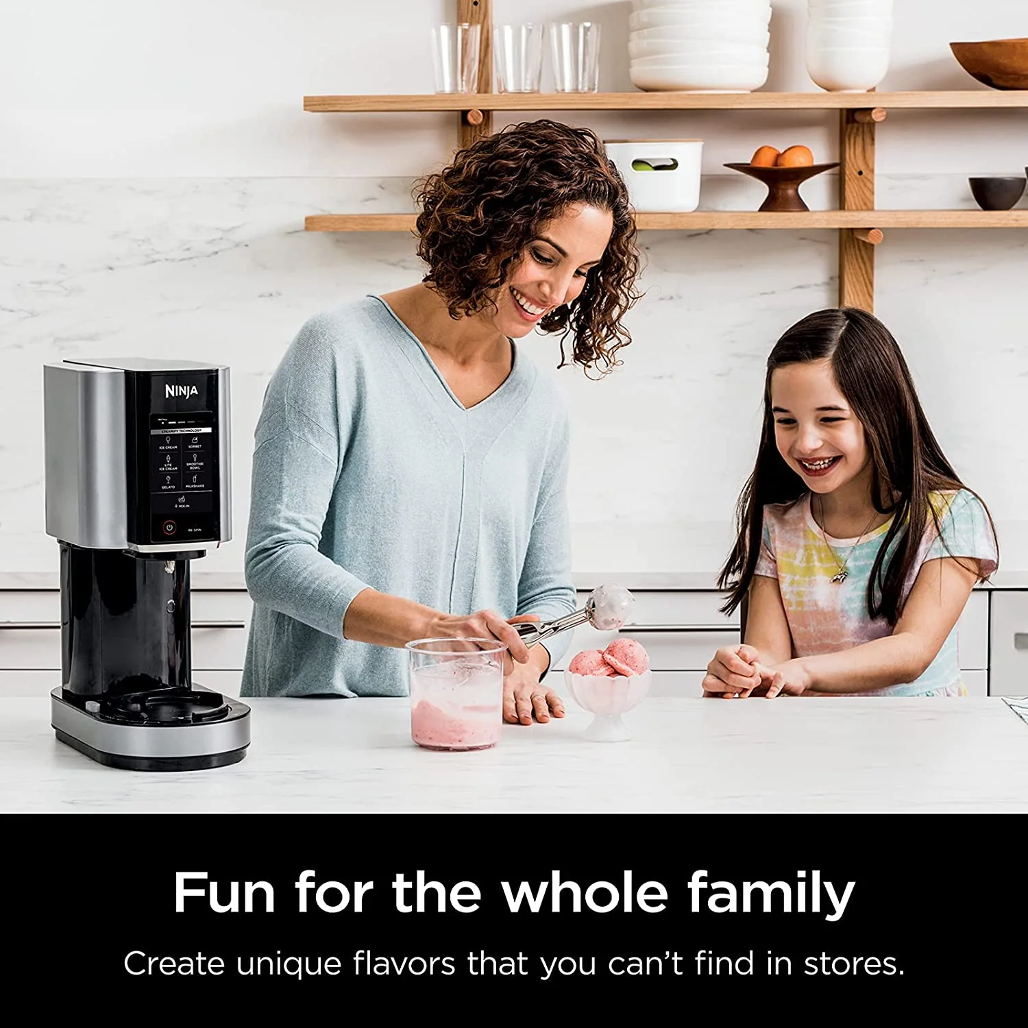 Ninja NC301 CREAMi Ice Cream Maker, for Gelato, Mix-ins, Milkshakes, Sorbet, Smoothie Bowls & More, 7 One-Touch Programs, with (2) Pint Containers & Lids, Compact Size, Perfect for Kids, (NC301) - Image 6