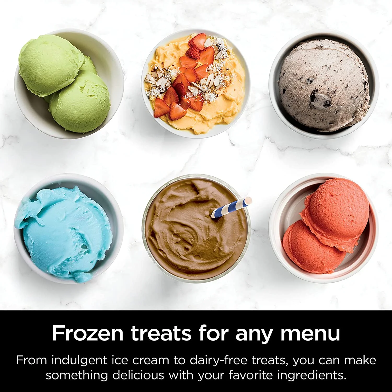 Ninja NC301 CREAMi Ice Cream Maker, for Gelato, Mix-ins, Milkshakes, Sorbet, Smoothie Bowls & More, 7 One-Touch Programs, with (2) Pint Containers & Lids, Compact Size, Perfect for Kids, (NC301) - Image 9