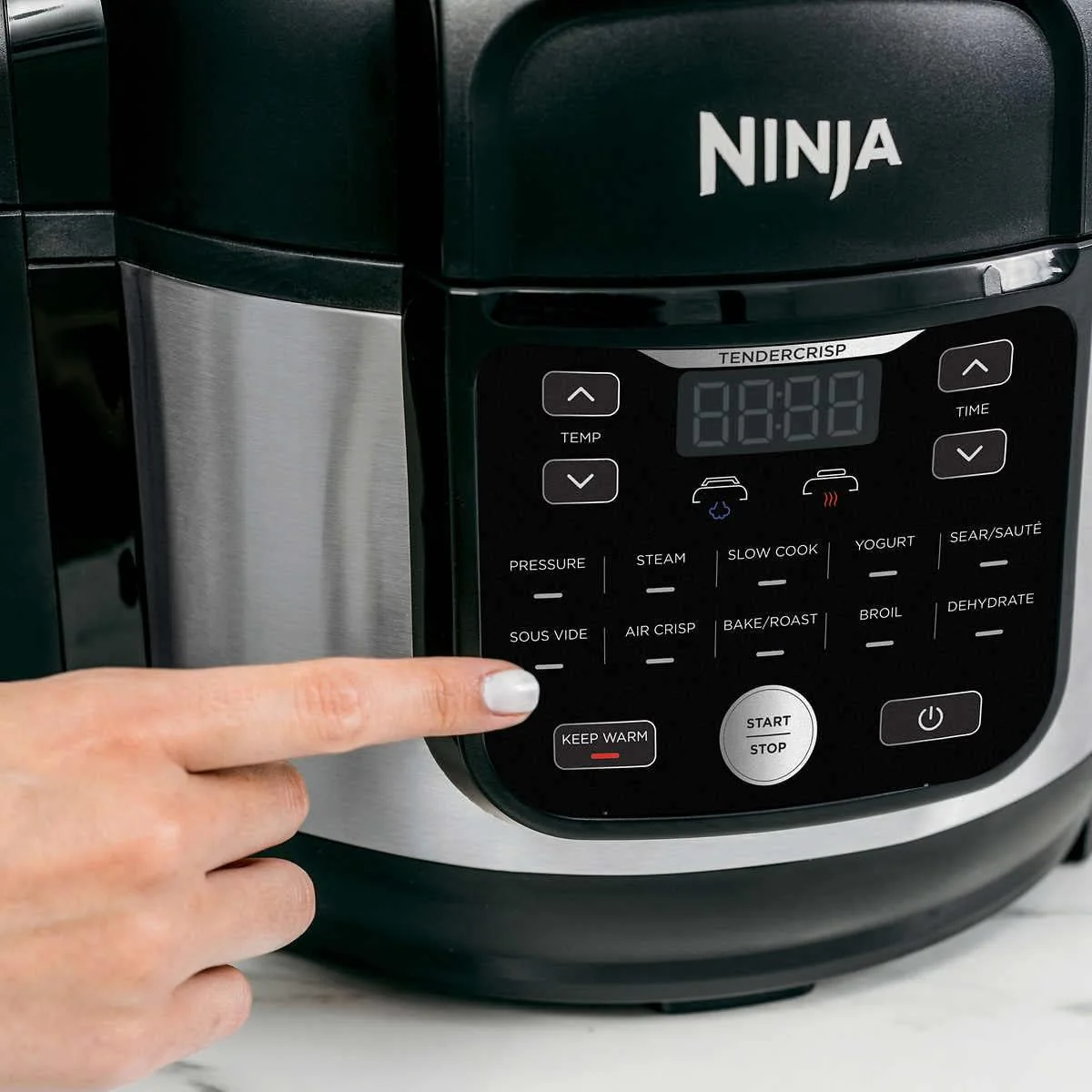 Ninja OS301/FD305CO Foodi 10-in-1 Pressure Cooker and Air Fryer with Nesting Broil Rack, 6.5-Quart Capacity, and a Stainless Finish - Image 4
