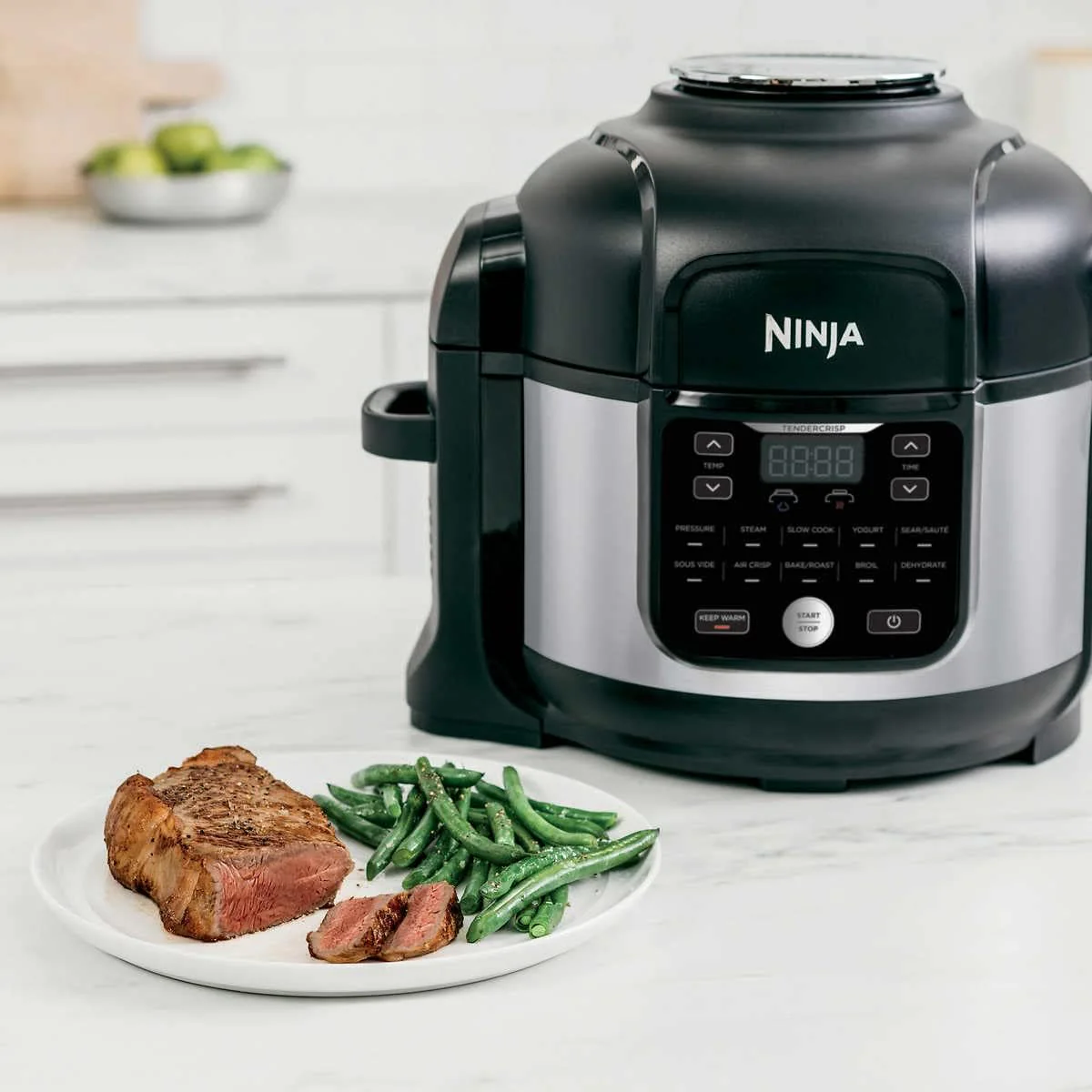 Ninja OS301/FD305CO Foodi 10-in-1 Pressure Cooker and Air Fryer with Nesting Broil Rack, 6.5-Quart Capacity, and a Stainless Finish - Image 7