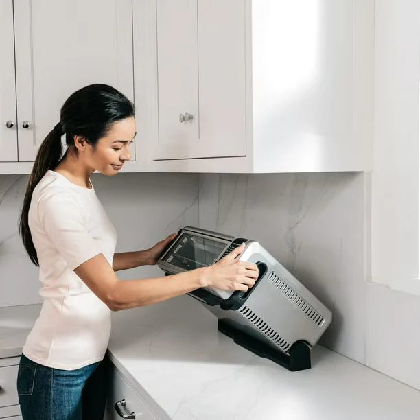 Ninja SP100 Digital Air Fry Countertop Oven with 6-in-1 Functionality, Flip Up & Away Capability for Storage Space, with Air Fry Basket, Wire Rack & Crumb Tray, Silver - Image 7